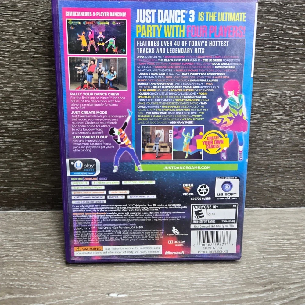 Just Dance 3 Xbox 360 Ubisoft Best Buy Exclusive Katy Perry Tracks Complete